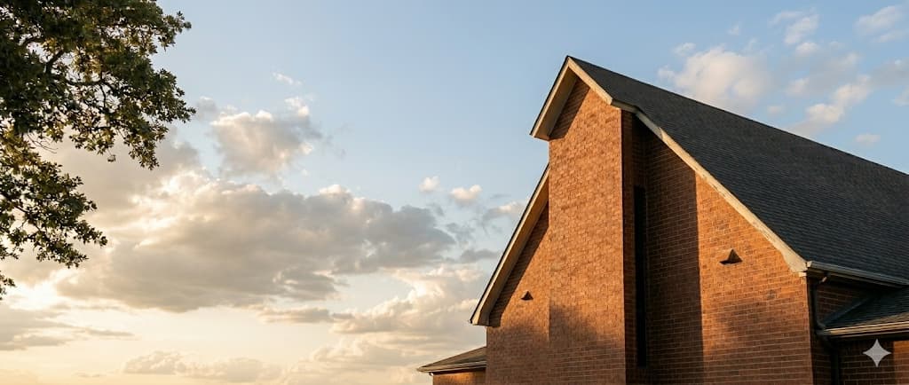 The Islamic Center of Southlake building against a dramatic evening sky